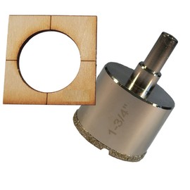 1 3/4" Diamond Hole Saw 1 3/4 in Tile Hole Saw Bit for Ceramic Tile 1 3/4 in Granite Hole Saw Bit with 1 3/4 inch Diamond Holesaw Guide 1 3/4 Faucet Hole Saw for Tile and Glass Tile