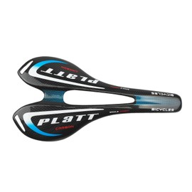 PLATT Bike Carbon Fiber Saddle Lightweigth Bicycle Seat for Road Bike and Mountain Bike 3K Gloss,Blue