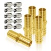 Joywayus 5/8" ID Hose Barb Hex Union Brass Fitting Water/Fuel/Air