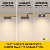 Getinlight LED Puck Lights 3-Pack, 2.75" Metal Housing, Wall-Dimmer Compatible,