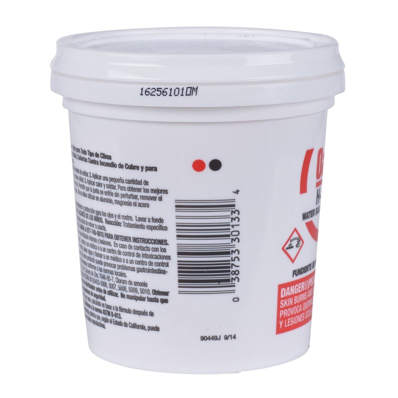 Oatey 30133 Water Soluble Paste Flux, 16-Ounce, Brown