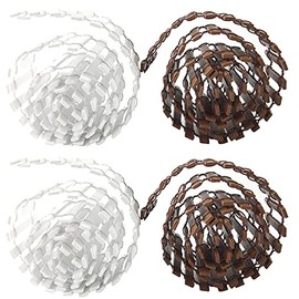 ROYHOO 4PCS 35Inch Miniature Fairy Garden Ornament Fence Wood Picket Fence for Dollhouse Home Garden Plant Pot DIY Diorama Project for Adult（Brown and White）