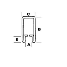 Zinc Came - Stained Glass Supplies - Framing 3/4 Inch U Channel 3 pieces 24 inch