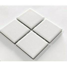 2" x 2" Essential White Matte Finish Ceramic Mosaic Tile Repair Sets (2" Individual Squares 5 Pack)