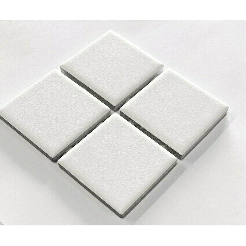 2" x 2" Essential White Matte Finish Ceramic Mosaic Tile