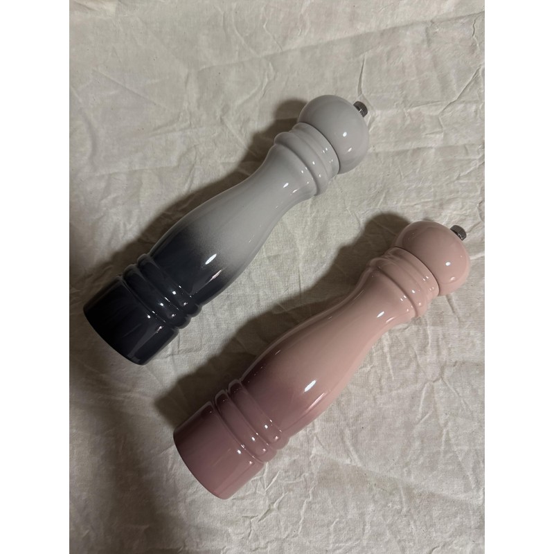 Salt and Pepper Grinder Set, 8 Inch, Pink/Grey Gradient Classical