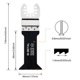 PAYA TOOLS Universal Bi-Metal 1-1/4" 90° Reach Oscillating Saw Blades,Power Oscillating Tool Blades,Multitool Blades for Narrow or Corner Cutting (3-Pack)