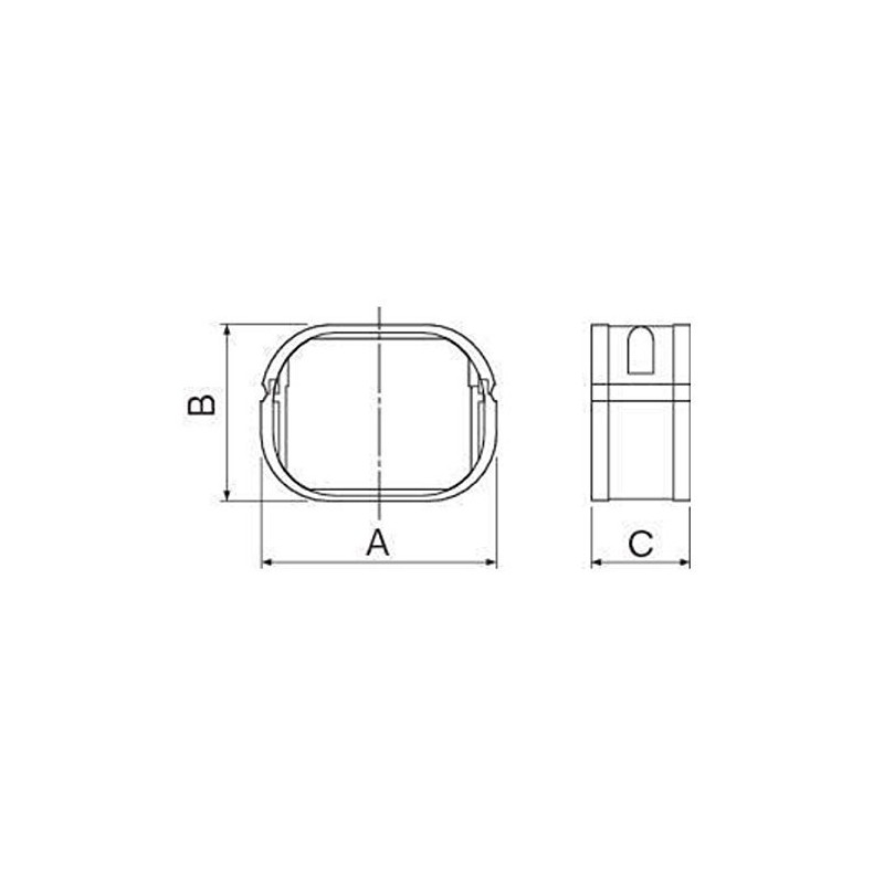 Inaba Denko Pipe Decorative Cover for Free Corner Joint Straight