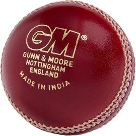 Gunn & Moore GM Leather Cricket Match Ball, Maestro Grade 1 County, Red, Senior/Adult/Mens & Boys Aged 13 and Over