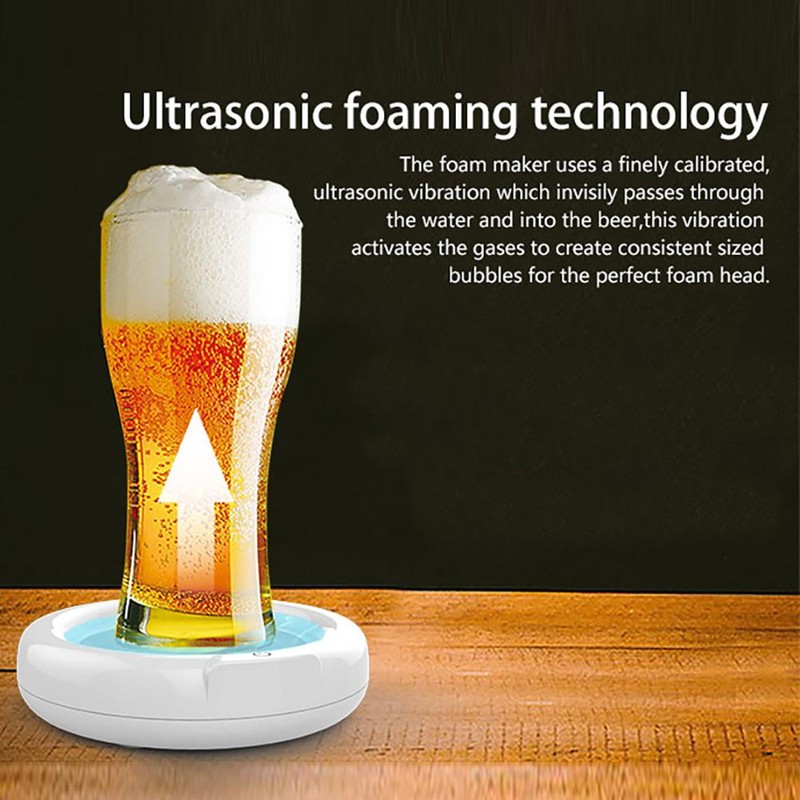 Beer Frother Ultrasonic Beer Foamer Beer Foam Maker for Family