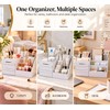 9-Grid Makeup Organizer for Vanity Storage – White Plastic Drawers