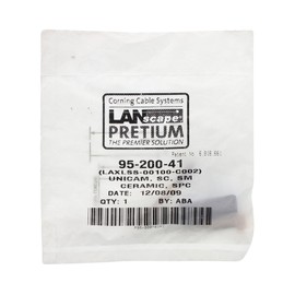 Corning Cable 95-200-41 Unicam Prentium Fiber Optic Connector, SC, SM, Blue