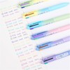 SURALIN 3 pieces multi-coloured ballpoint pen, 4-in-1 coloured pen, 0.7