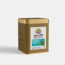Iron Kettle Spearmint Green Tea | High Grown Green Tea bag blended with natural Spearmint & Peppermint leaves | Sourced exclusively from small tea growers with higher fine leaf count | 25 Tea bags