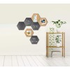 Securit Hexagon Shaped Wall Mounted Cork Board & Chalk Board