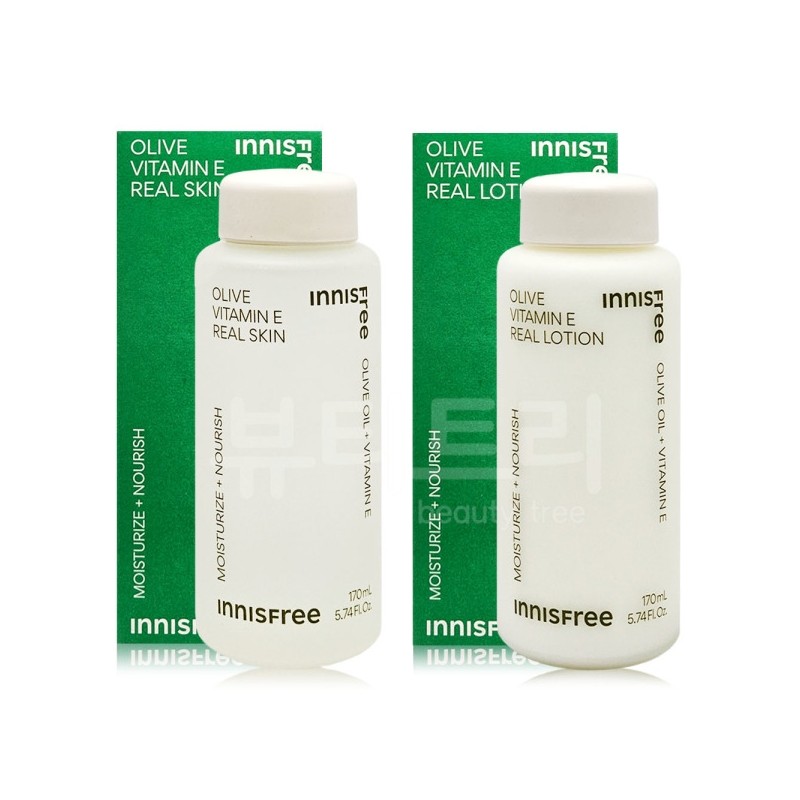 Innisfree Olive Vitamin E Real Skin + Lotion Single Set
