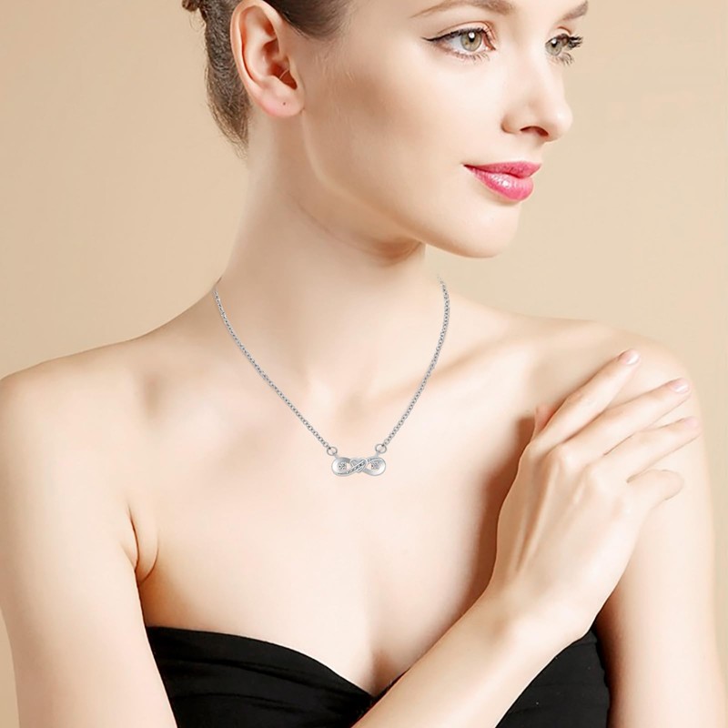 Minicremation Infinity Cremation Jewerly Heart Urn Necklace for Ashes Birthstone