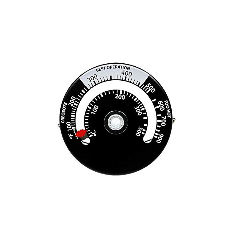 Fireplace Thermometer, Oven Thermometer, Magnetic Meter for Fireplace, Wood Stove,