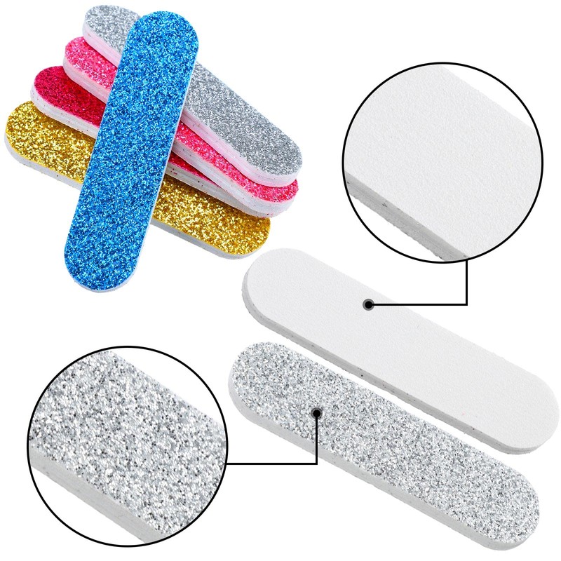 100 Pack Nail Files Double Sided Emery Boards Manicure Tools