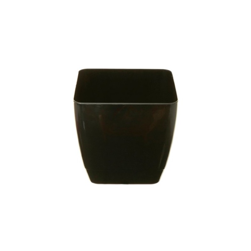 Whitefurze G0616SQ 16cm Square Indoor Pot Cover - Black