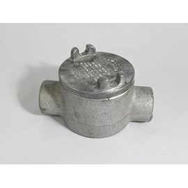 Crouse-Hinds GUAC36 Electrogalvanized and Aluminum Acrylic Paint Feraloy Iron Alloy Conduit Outlet Box With Cover 3 Inch 15.5 Cubic-Inch Series GUAC Condulet