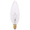 Satco A3682 130V Candelabra Base 25-Watt B9.5 Light Bulb, Clear