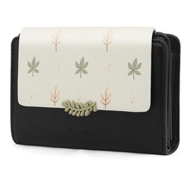 REETEE Women's Small PU Leather Purse, Women's Small and Short Format Purse, Many Compartments, Women's Purse with 10 Card Slots and Zip Coin Compartment Wallet, Z-black, Modern