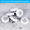 uxcell 6 Pack Drawer Rollers, 26mm Plastic Drawer Pulley Sliding