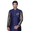 Tathastu Conjunto de pijama Sherwani Kurta para hombre, Azul /