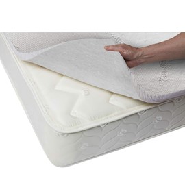 Organic Cotton Zippered Mattress Topper Cover (Queen)