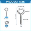 sourcing map 5 Pack Eye Bolts, M5 x 25mm 304
