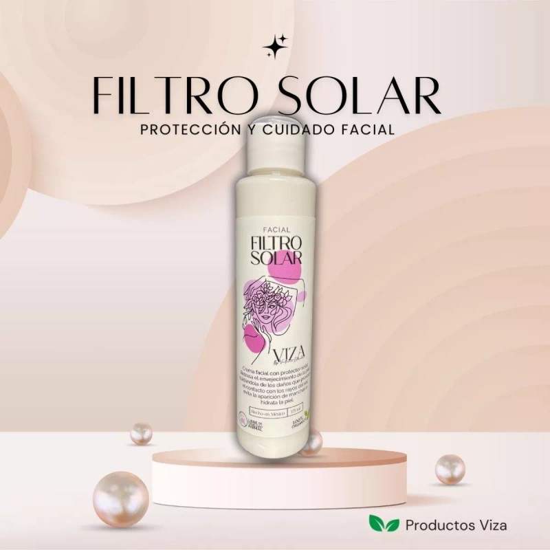 Productos Viza Paquete Filtro Solar Orgánico, 2 Piezas Fps 30