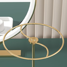 Justsoso 360° Rotating Sunglasses Organizer Stand, Eyewear Display Holder Stand, Eyeglasses Stand Rack for Nightstand Desk Bedroom or Shop Selling (Metal Frame+Acrylic Base) (Gold)