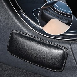 LightBeacon 2 Pieces Car Leg Cushion Knee Pads, Car Door Armrest Pads, Car Universal Knee Pads, Car Door Leg Pads, for Car Interior, Console, Seat Cover, Black