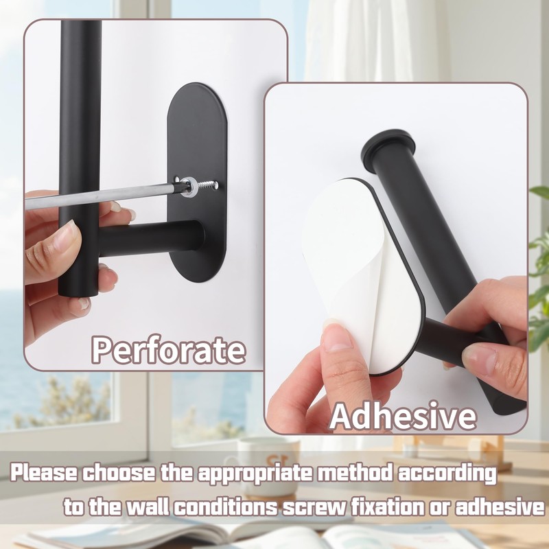 Yagoo 2 Pcs Adhesive Curtain Holdbacks，Screw-in Curtain Tie Backs Curtain