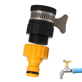 Kitchen Tap Hose Connector,14-16mm Mixer Tap Hose Connector,Connector for Hose Pipe Adjustable Stainless Steel Collar,Easy to Install, Durable and Leak Proof,for Garden Bathroom Indoor and Outdoor