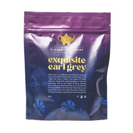 The Elegant Elephant Earl Grey Tea – Organic Loose Leaf Herbal Black Tea with Bergamot – Perfect Brew for Mental Clarity, Wellness & Relaxation – Hot or Iced Drink, Resealable 4oz Pouch