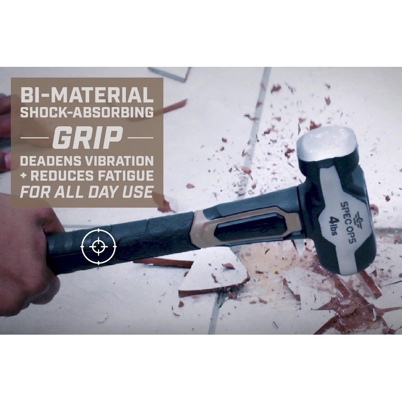 Spec Ops Tools Engineering Hammer, 4 lb Sledge hammer with