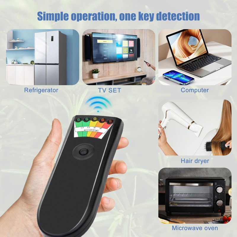 EMF Meters Electromagnetic Field Radiation Detector Hand-held Rechargeable EMF Meter