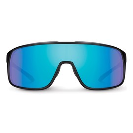 Suncloud Double Up Polarized Sunglasses – 100% UV Protection – Comfortable Fit, Trendy Design – for Men & Women – Matte Black + Polarized Blue Mirror Lenses