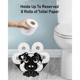 Wigag Labrador Retriever Toilet Paper Holder Stand for Extra 8 Rolls, Funny Decorative Free Standing Toilet Paper Storage, Farmhouse Bathroom Animal Decor Accessories Storage Cabinet