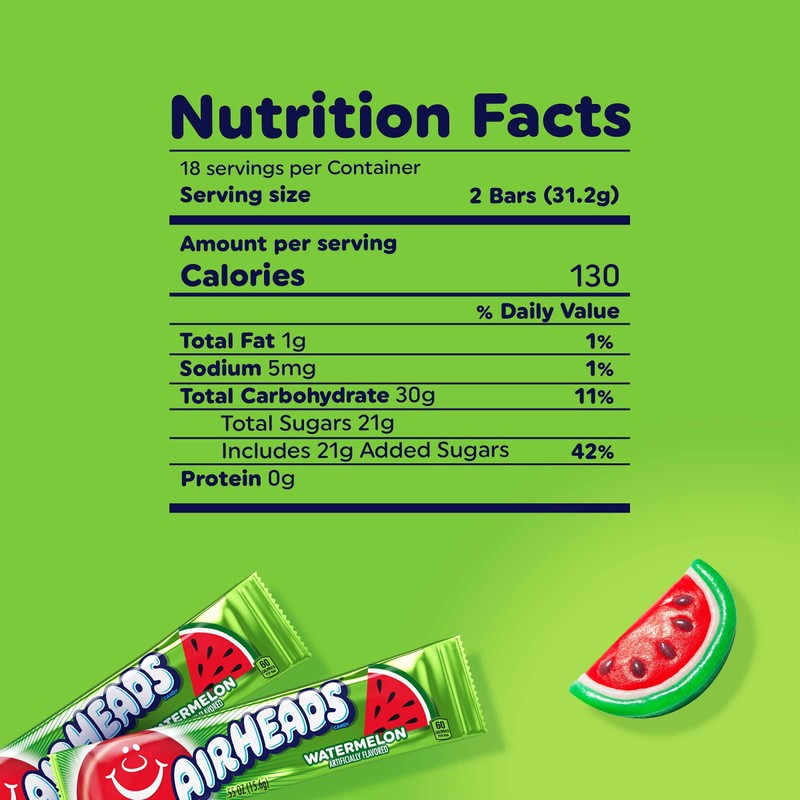 Airheads, Watermelon, 36-0.55 oz Units