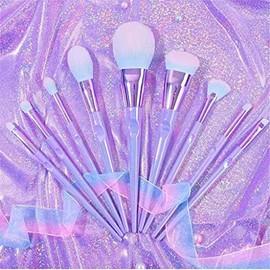 9pcs maquillaje pinceles conjunto suave cepillo for la fundación polvo rubor de ojos mezcla belleza herramientas                                      
