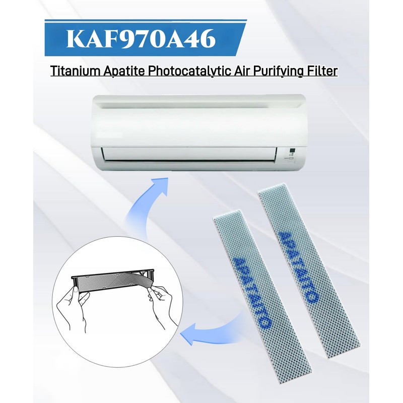 2 Pcs KAF970A46 Titanium Apatite Filter Replacement Fits For Daikin