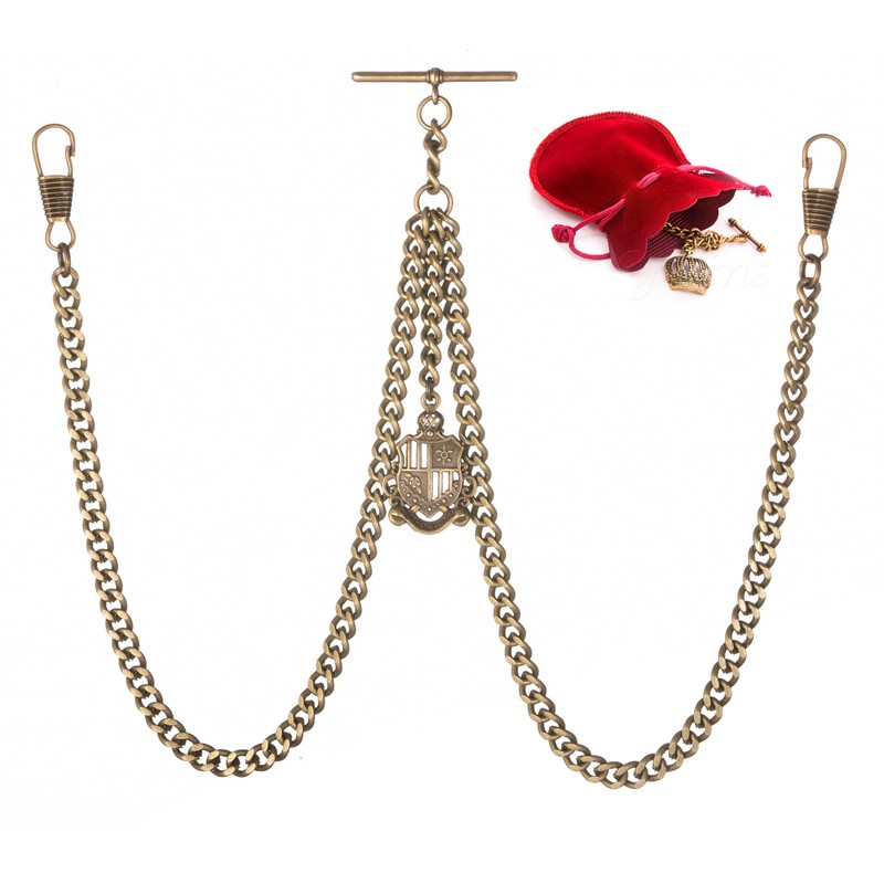 Made in The UK Elegant Bronze Colour Double Albert Pocket