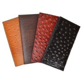 MARSHAL Leather Checkbook Cover Case #156_OS (Burgundy)