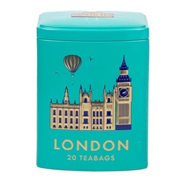 Ahmad Tea London Gifts | Colourful London Caddy with English Tea No.1 | Gift | London & English Souvenirs | 20 Teabag Sachets | 1 Flavour