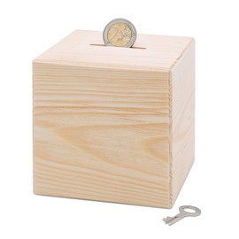 Bärenfreunde - Children's Wooden Money Box with Metal Lock - Money Box for Saving Children's Dreams (Natural)