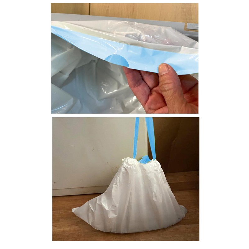 Cat Litter Bags with Drawstring, 20 Count Thick Self-cleaning Litter