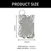Cosmeria Silver Irregular Frame Photocard Holder Keychain, Electroplated Y2K ID